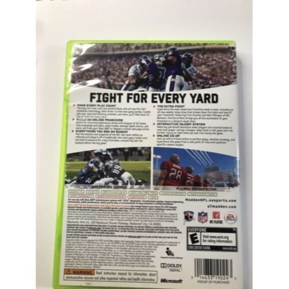 MADDEN NFL 10 Football Game Xbox 360 & Tested EA Sports NFL Players - Picture 2 of 3